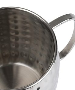 Olympia Barware Hammered Stainless Steel Mugs 440ml (HY113)