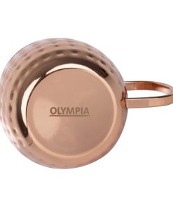 Olympia Barware Hammered Stainless Steel Copper Coated Mugs 440ml (HY114)