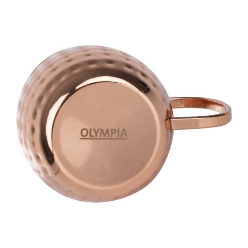 Olympia Barware Hammered Stainless Steel Copper Coated Mugs 440ml (HY114)