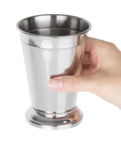 Olympia Barware Beaded Julep Cup Stainless Steel 370ml (HY115)