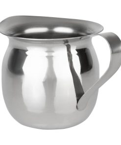 Olympia Mini Milk Jug Stainless Steel Plain 120ml Pack of 6 (HY118)