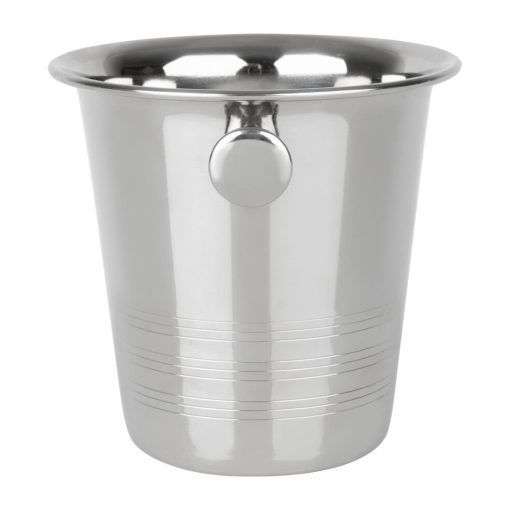 Olympia Ice Bucket with Handles and Etch Detail Stainless Steel 1050ml (HY121)