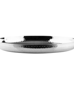 Olympia Hammered Stainless Steel Round Tray 320x35mm (HY125)