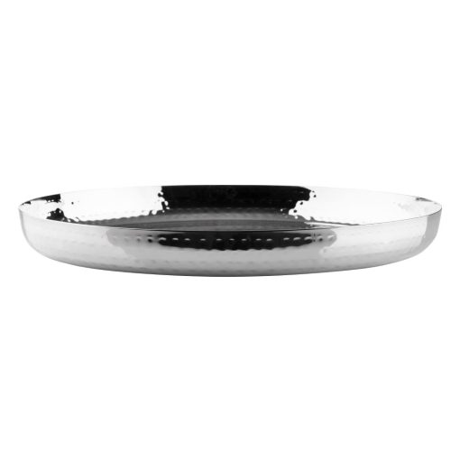 Olympia Hammered Stainless Steel Round Tray 320x35mm (HY125)