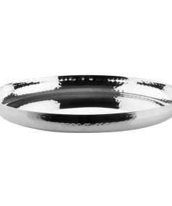 Olympia Hammered Stainless Steel Round Tray 320x35mm (HY125)