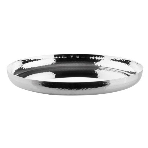 Olympia Hammered Stainless Steel Round Tray 320x35mm (HY125)