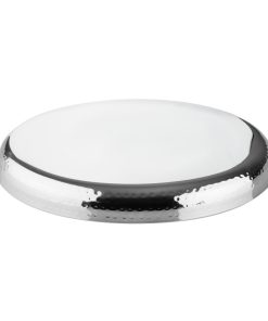 Olympia Hammered Stainless Steel Round Tray 320x35mm (HY125)