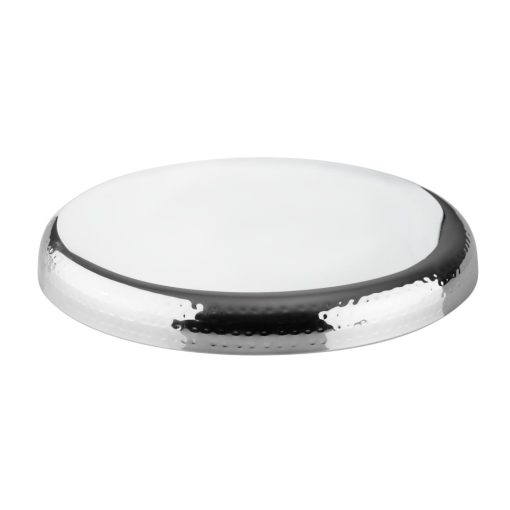 Olympia Hammered Stainless Steel Round Tray 320x35mm (HY125)