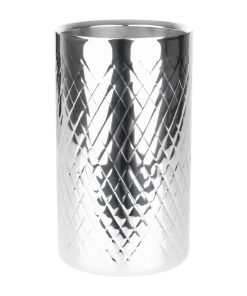 Olympia Geo Double Wall Wine Cooler Stainless Steel (HY133)