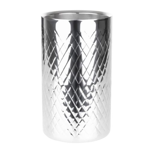 Olympia Geo Double Wall Wine Cooler Stainless Steel (HY133)