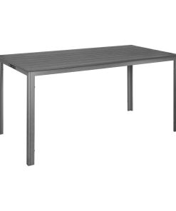 Bolero Valletta Grey Slatted Outdoor Table 1560mm (HZ020)