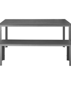 Bolero Valletta Grey Slatted Outdoor Table 1560mm (HZ020)