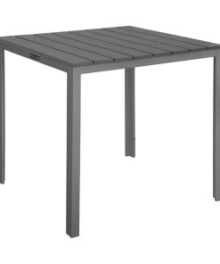 Bolero Valletta Grey Slatted Outdoor Table 780mm (HZ021)