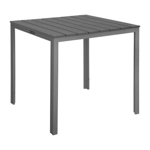 Bolero Valletta Grey Slatted Outdoor Table 780mm (HZ021)