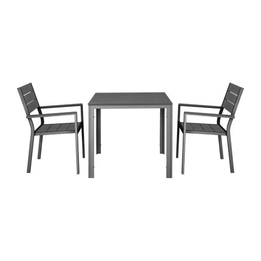 Bolero Valletta Grey Slatted Outdoor Table 780mm (HZ021)