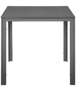 Bolero Valletta Grey Slatted Outdoor Table 780mm (HZ021)