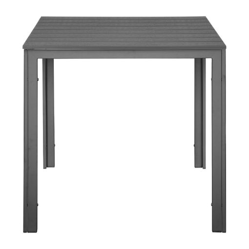 Bolero Valletta Grey Slatted Outdoor Table 780mm (HZ021)