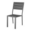 Bolero Valletta Grey Slatted Side Chair 4 Pack (HZ023)