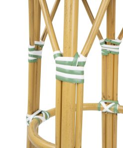 Bolero Parisian Style PE Rattan Bar Stools Light Green 2 Pack (HZ142)