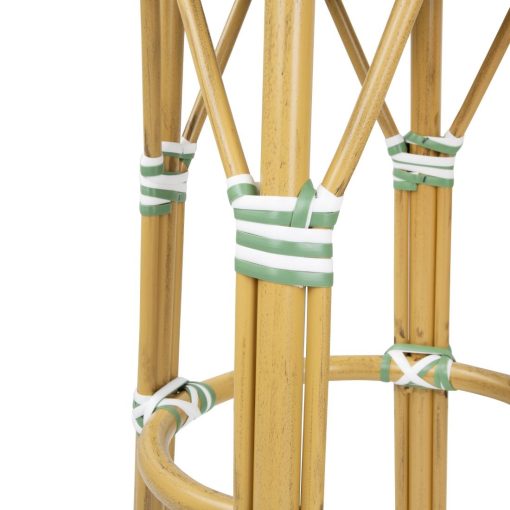 Bolero Parisian Style PE Rattan Bar Stools Light Green 2 Pack (HZ142)