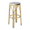 Bolero Parisian Style PE Rattan Bar Stools Black 2 Pack (HZ144)