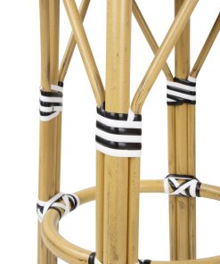Bolero Parisian Style PE Rattan Bar Stools Black  2 Pack (HZ144)