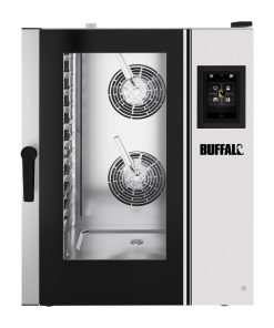 Buffalo Smart Touchscreen Combi Oven 11 x GN 1-1 with Stand and Installation Kit (HZ979)