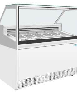 Polar U-Series 6 Pan Ice Cream Serve Over Cabinet Freezer (UA058)