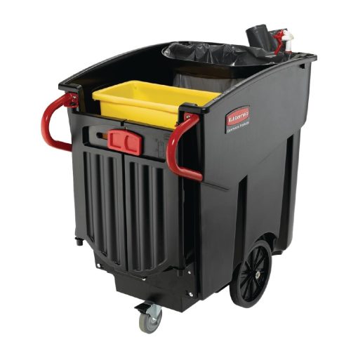 Rubbermaid Mega BRUTE Mobile Waste Collector Black 450Ltr (CT755)