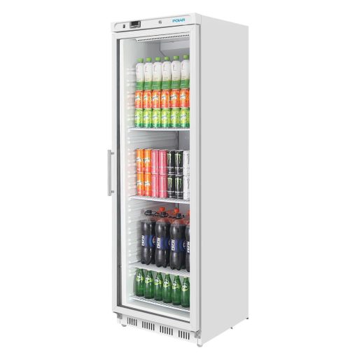 Polar C-Series Upright Display Fridge White 400Ltr (CZ786)