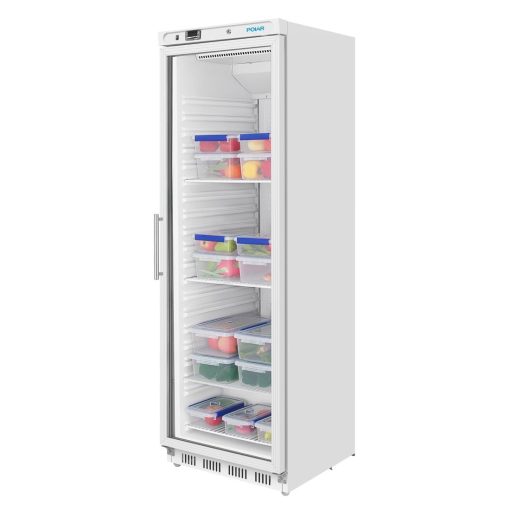 Polar C-Series Upright Display Fridge White 400Ltr (CZ786)