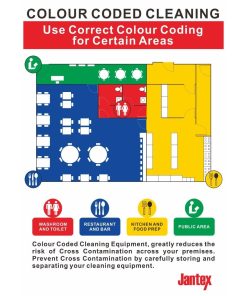 Jantex Colour Coded Cleaning Sign UK (HS889)