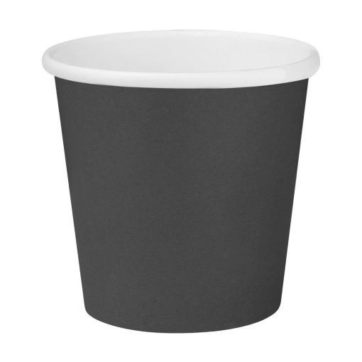 Fiesta Recyclable Hot Cups Single Wall Black 6oz 1000 Pack (HT468)