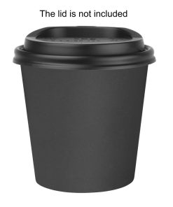 Fiesta Recyclable Hot Cups Single Wall Black 6oz 1000 Pack (HT468)