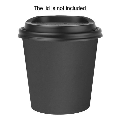 Fiesta Recyclable Hot Cups Single Wall Black 6oz 1000 Pack (HT468)