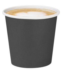 Fiesta Recyclable Hot Cups Single Wall Black 6oz 1000 Pack (HT468)