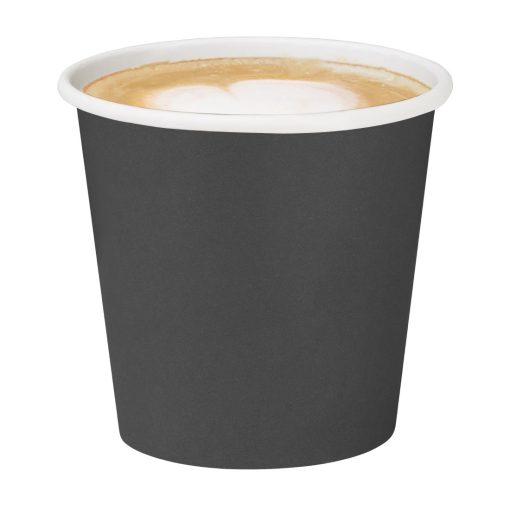 Fiesta Recyclable Hot Cups Single Wall Black 6oz 1000 Pack (HT468)