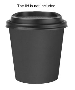 Fiesta Recyclable Hot Cups Single Wall Black 6oz 50 Pack (HT469)