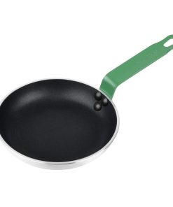 Hygiplas Aluminium Non-stick Teflon Platinum Plus Frying Pan with Green Handle 20cm (HT961)