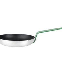 Hygiplas Aluminium Non-stick Teflon Platinum Plus Frying Pan with Green Handle 20cm (HT961)