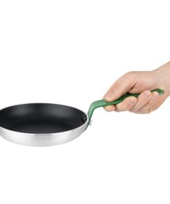 Hygiplas Aluminium Non-stick Teflon Platinum Plus Frying Pan with Green Handle 20cm (HT961)