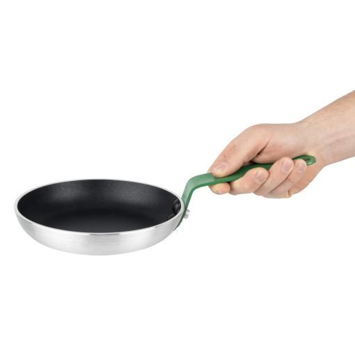 Hygiplas Aluminium Non-stick Teflon Platinum Plus Frying Pan with Green Handle 20cm (HT961)