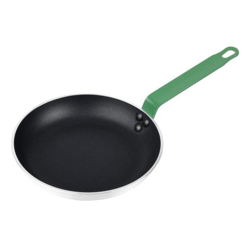 Hygiplas Aluminium Non-stick Teflon Platinum Plus Frying Pan with Green Handle 24cm (HT962)