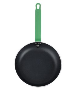 Hygiplas Aluminium Non-stick Teflon Platinum Plus Frying Pan with Green Handle 24cm (HT962)