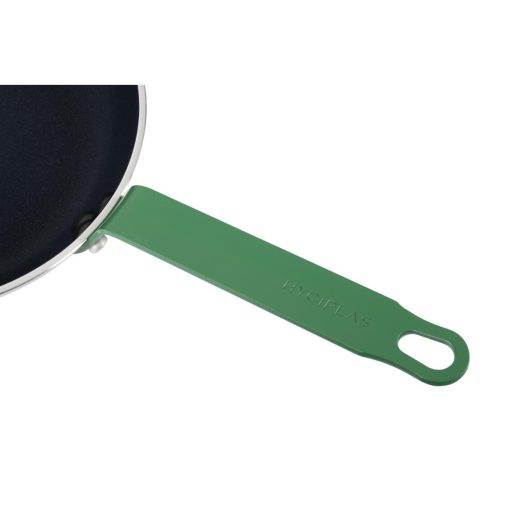 Hygiplas Aluminium Non-stick Teflon Platinum Plus Frying Pan with Green Handle 24cm (HT962)