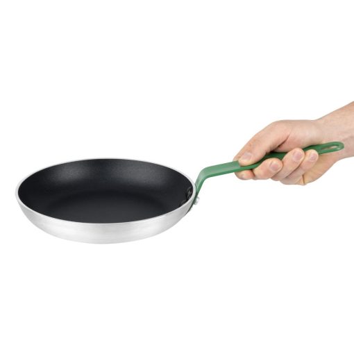 Hygiplas Aluminium Non-stick Teflon Platinum Plus Frying Pan with Green Handle 24cm (HT962)