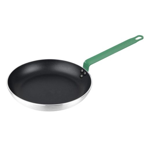 Hygiplas Aluminium Non-stick Teflon Platinum Plus Frying Pan with Green Handle 28cm (HT963)