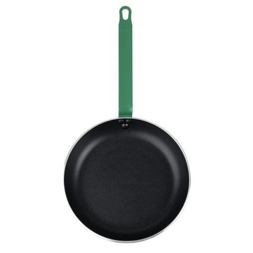 Hygiplas Aluminium Non-stick Teflon Platinum Plus Frying Pan with Green Handle 28cm (HT963)