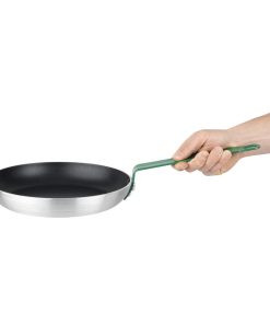 Hygiplas Aluminium Non-stick Teflon Platinum Plus Frying Pan with Green Handle 28cm (HT963)