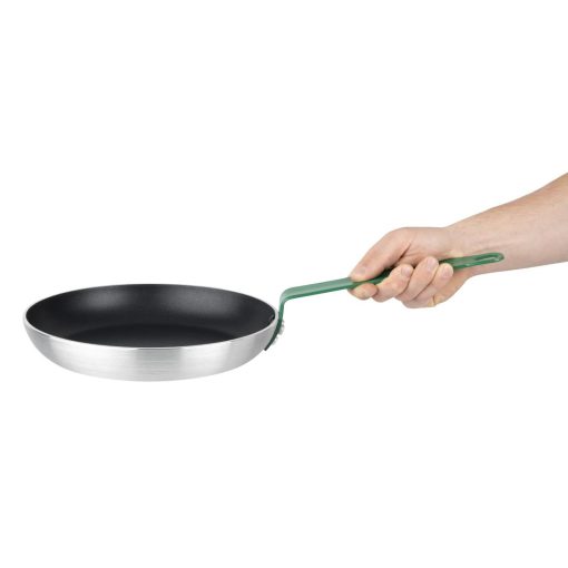 Hygiplas Aluminium Non-stick Teflon Platinum Plus Frying Pan with Green Handle 28cm (HT963)